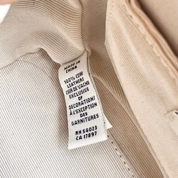 Banana Republic | Women | Vintage Cream Cow Leather Snake Textured Mini Handbag - Picture 10 of 16